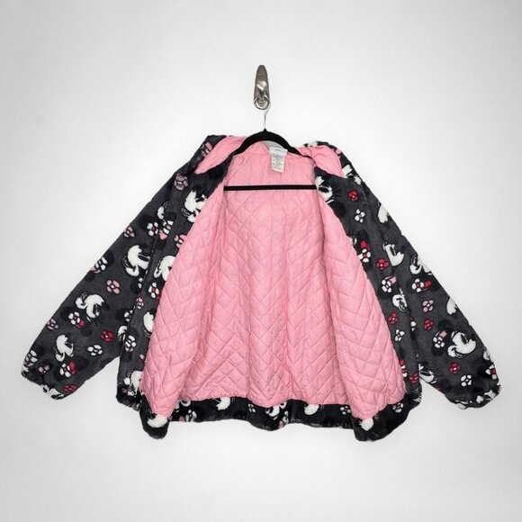 DISNEY PARKS XXL Minnie Mouse‎ Plush Fleece Hooded Jacket - Picture 3 of 9